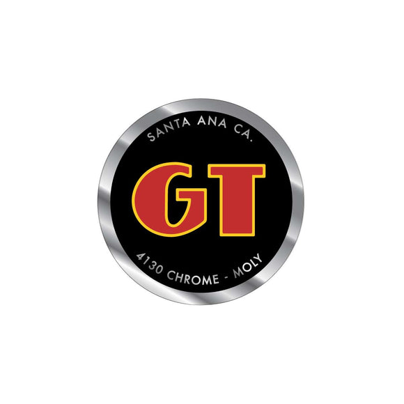 GT BMX head & seat tube decal - black-chrome