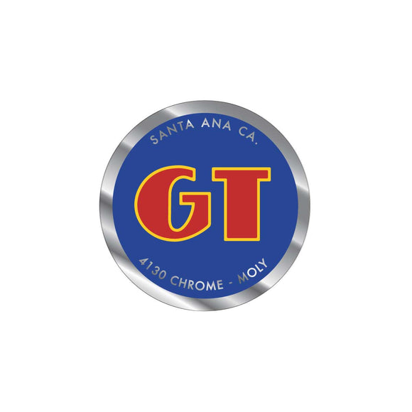 GT BMX head seat tube decal chrome BMX Products USA