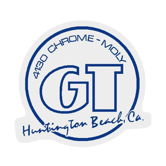 Gt - Huntington Beach Blue On Clear Decal Old School Bmx
