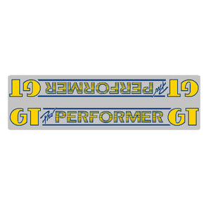 1984-85 GT BMX - Pro Performer (US Made) down tube decal -chrome
