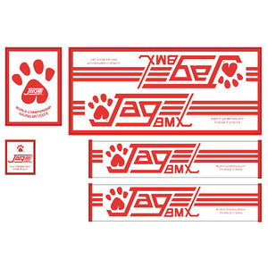 1982-83 Jag decal set - red on white