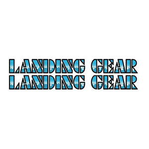 SE Racing Landing Gear Drippy Font decals - BLUE