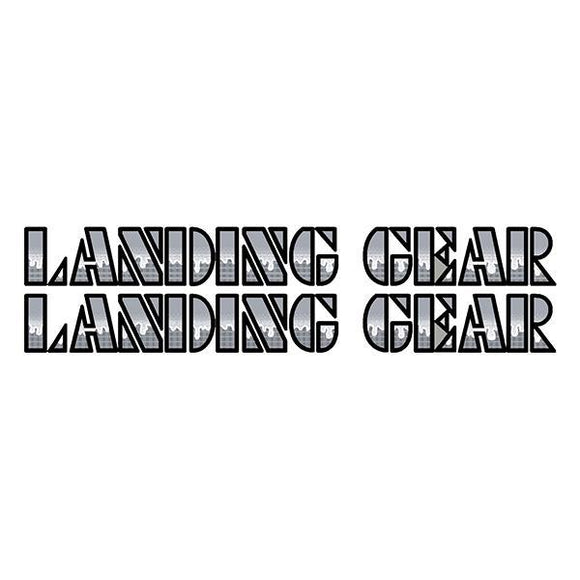 SE Racing Landing Gear Drippy Font decals - BLACK/SILVER