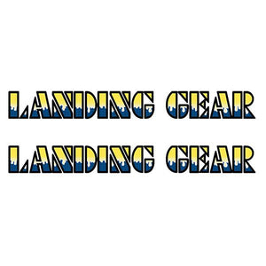 SE Racing Landing Gear Drippy Font decals - YELLOW/BLUE/BLACK