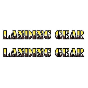 SE Racing Landing Gear Drippy Font decals - YELLOW/BROWN/BLACK