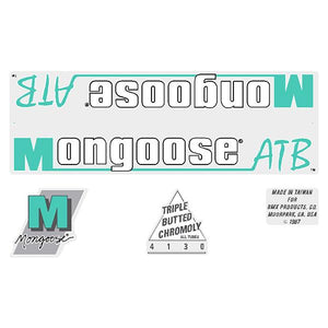 1987 Mongoose - ATB aqua Decal set