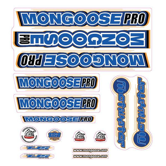 2000 Mongoose - Motivator for Yellow frame - Decal set