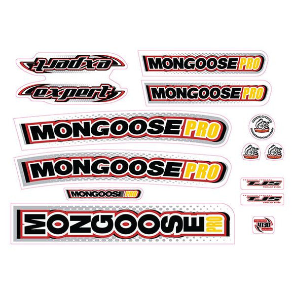 2000 Mongoose - PRO Expert for Smoke Chrome frame - Decal set