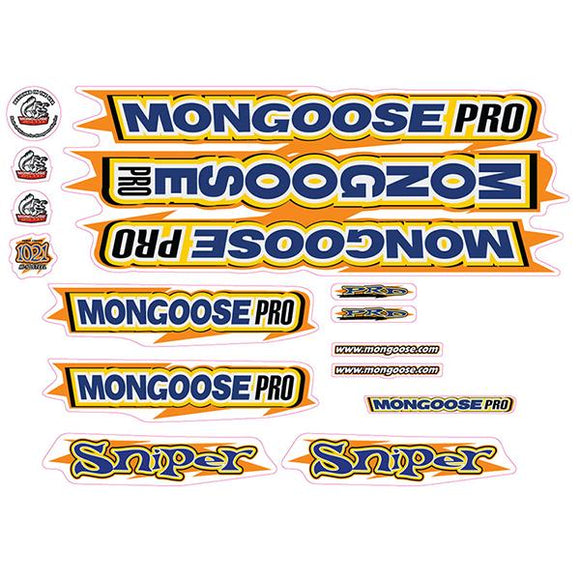 2000 Mongoose - Sniper Blue Orange - Decal set