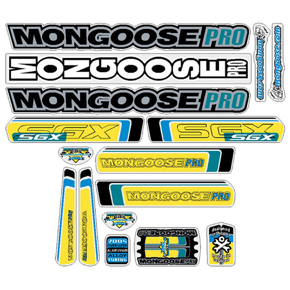 2001 Mongoose - SGX - Decal set