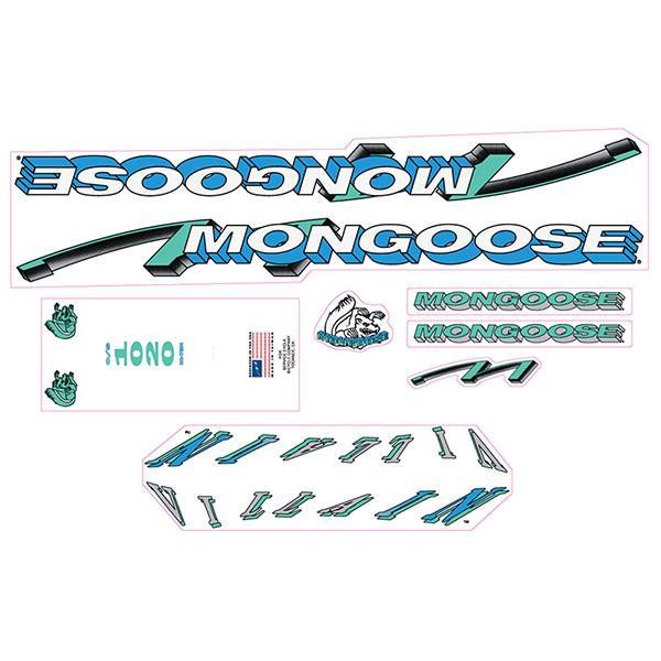 1992 Mongoose Villain for black frame Decal set BMX Products USA