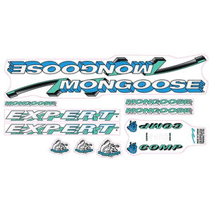 1993 Mongoose - Expert Comp - for black frame Decal set