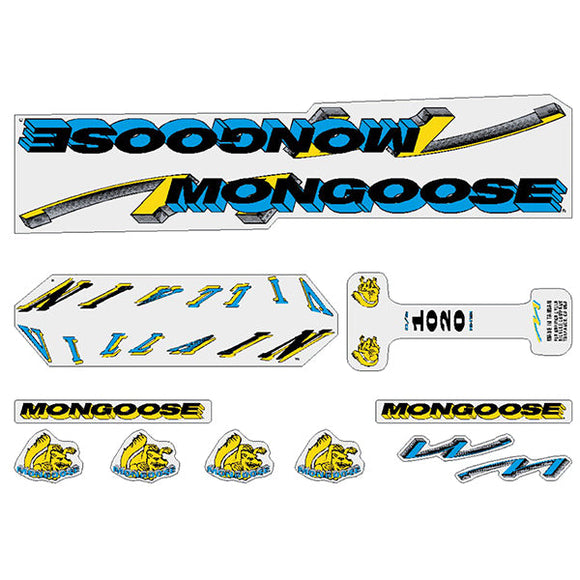 1993 Mongoose - Villain - for chrome frame Decal set
