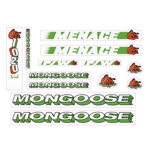 1994 Mongoose - Menace - Green & Orange Decal set