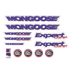 1996 Mongoose - Expert Comp - for black frame Decal set
