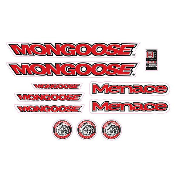 Mongoose - 1996 Menace for chrome frame Decal set