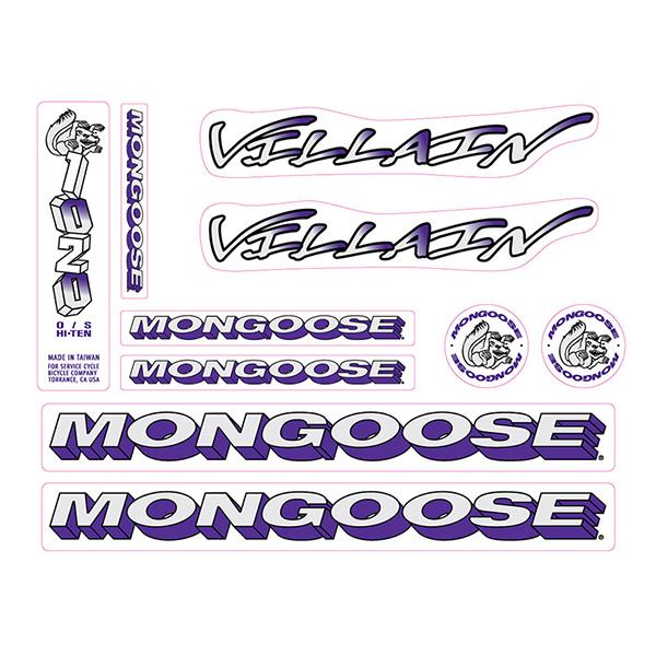 1996 Mongoose - Villain Decal set | BMX Products USA