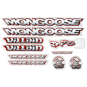 1997 Mongoose - Villain for Blue (Black sky) frame - Decal set