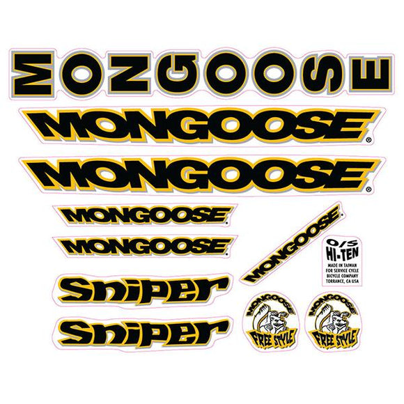 1998 Mongoose - Sniper for green frame - Decal set