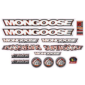 1998 Mongoose - Supergoose for Orange frame - Decal set
