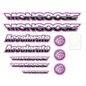 1999 Mongoose - Accelerate - Decal set