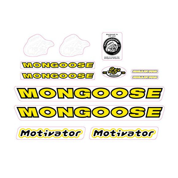 1999 Mongoose - Motivator for Orange frame - Decal set