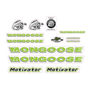 1999 Mongoose - Motivator for chrome frame - Decal set