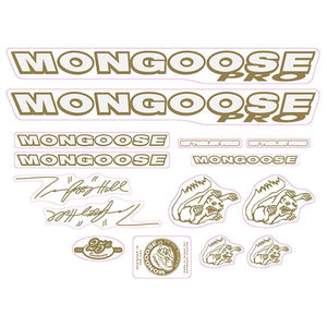 1999 Mongoose - PRO Fuzz for black frame - Decal set