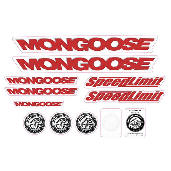 1999 Mongoose - Speed Limit - Decal set