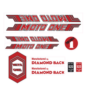 Diamond Back - Moto ONE red decal set