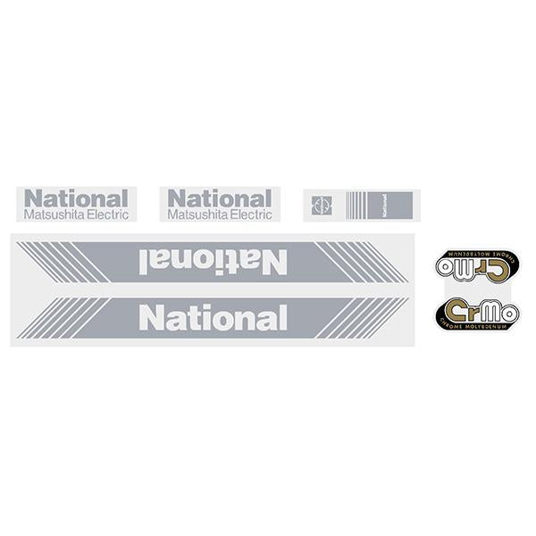 national matsushita electric bicycle Tange - National - Matsushita - Silver decal set
