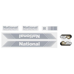 Tange - National Matsushita Silver Decal Set Old School Bmx Decal-Set