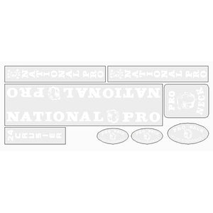 Pro Neck - National Pro - Cruiser 24 white on clear decal set