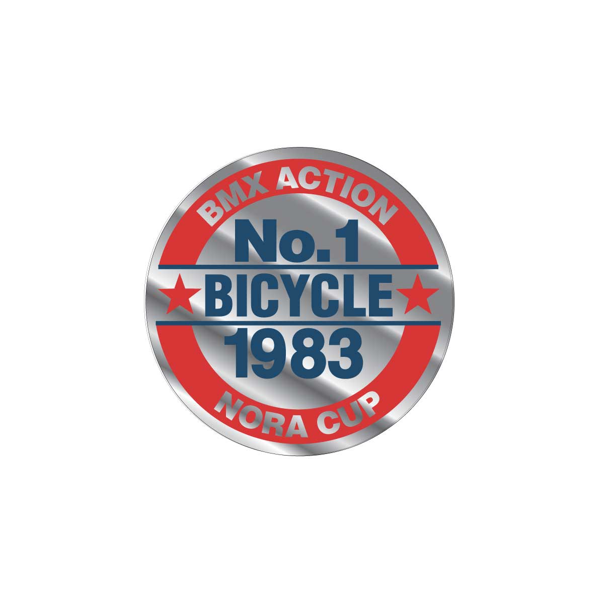 1983 GT BMX NORA Cup seat tube decal - chrome | BMX Products USA