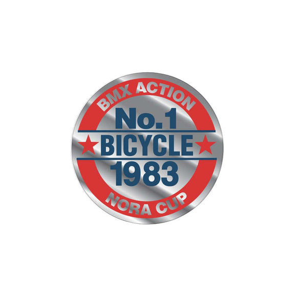 1983 GT BMX NORA Cup seat tube decal - chrome