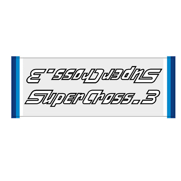 Panda - Supercross 3 Black blue white Downtube tube Decal