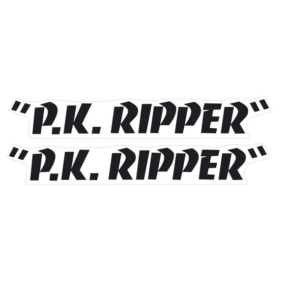 SE BIKES - P.K. Ripper down tube decal - OVERSIZED - black on clear