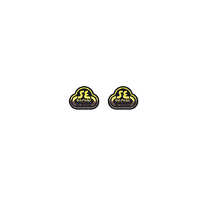 SE Racing seat post / handlebar decal - Drippy Font - Yellow/Brown/Black