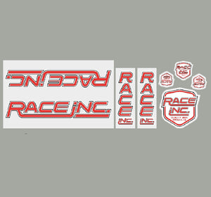 Race Inc. RA Decal set - CUSTOM red/black/white