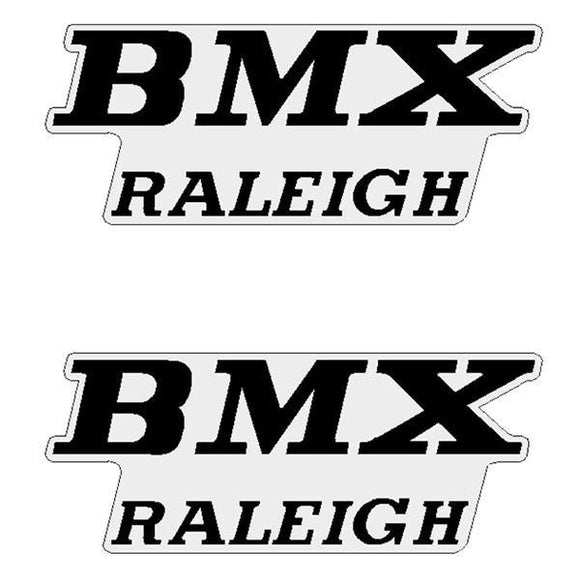 Raleigh - Bmx Seat Side Black Decals Decal
