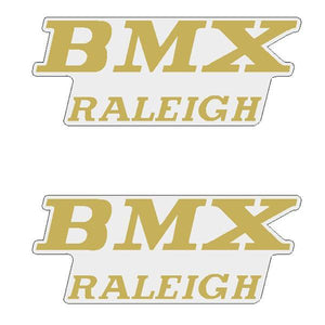 Raleigh - Bmx Seat Side Gold Decals Decal