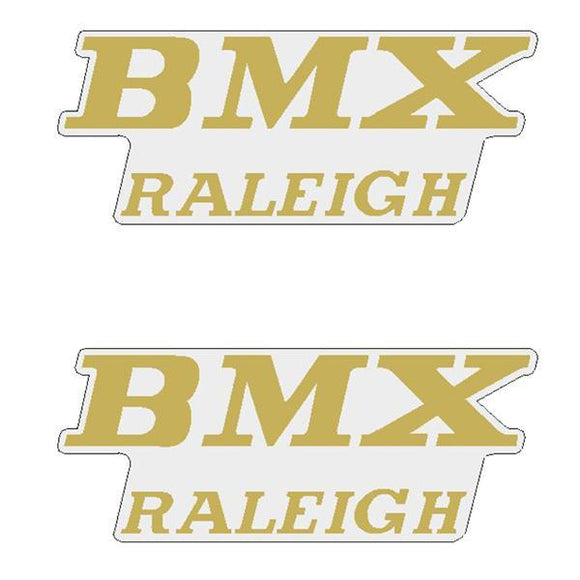Raleigh - Bmx Seat Side Gold Decals Decal