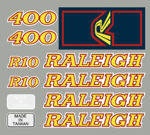 Raleigh - R10 - RED YELLOW decal set