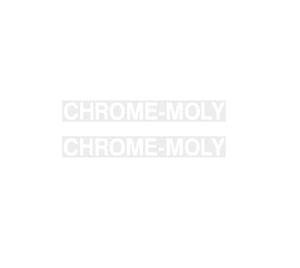 Raleigh - R series "CHROME-MOLY" chain stay decals - on clear