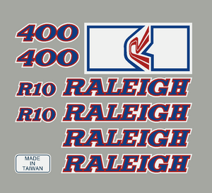 Raleigh - R10 - BLUE RED decal set