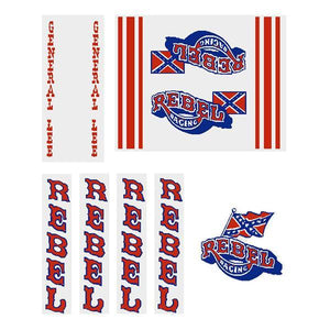 Rebel Racing - Gen 1 General Lee On Clear Decal Set Old School Bmx Decal-Set