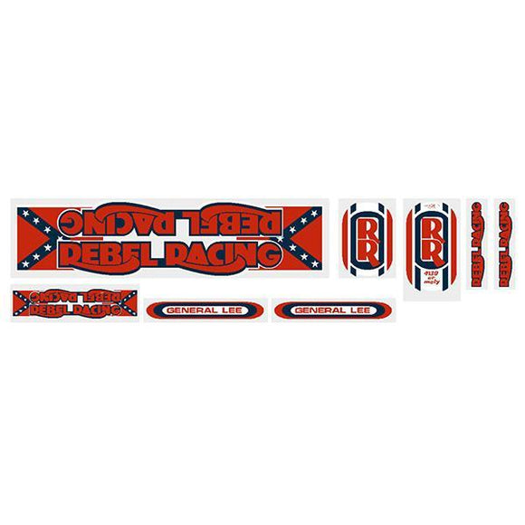 Rebel Racing - Gen 2 General Lee On Clear Decal Set Old School Bmx Decal-Set