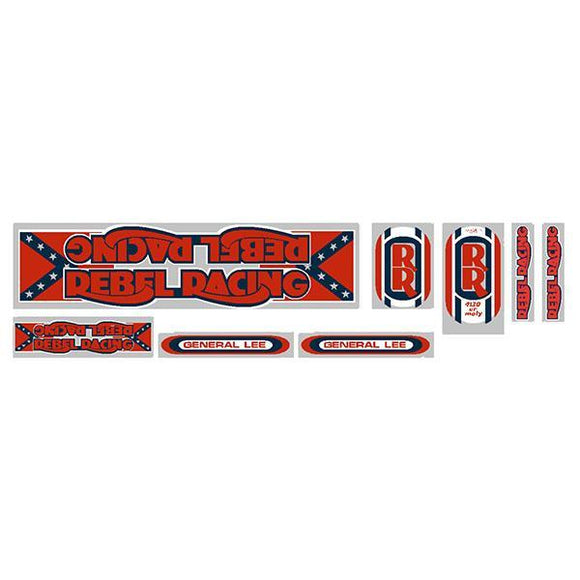 Rebel Racing - Gen 2 General Lee On Chrome Decal Set Old School Bmx Decal-Set