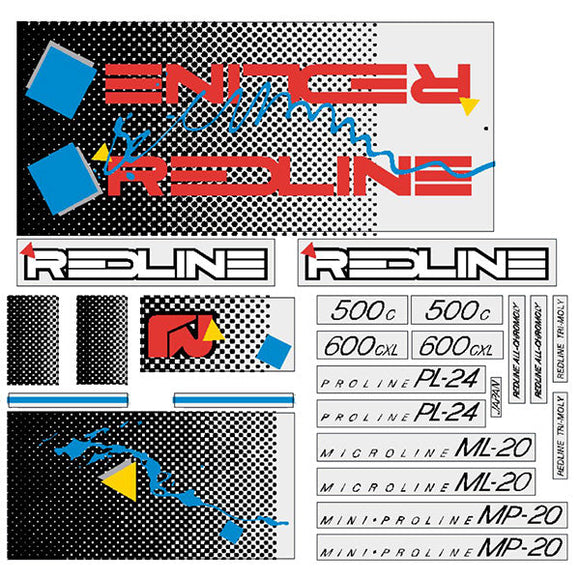 1986 Redline - MP-20 for white frame Decal set