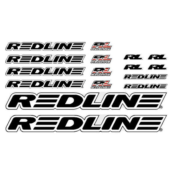 Redline - Generic Black BMX decal set